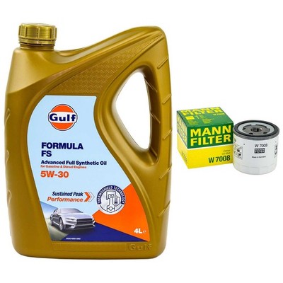 Motoröl Set Gulf Formula FS 5W-30 4 Liter + Ölfilter für Ford Fiesta Mazda Volvo