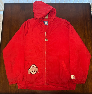 Vintage 90s OSU Ohio State Buckeyes Men's Medium Starter Full-Zip