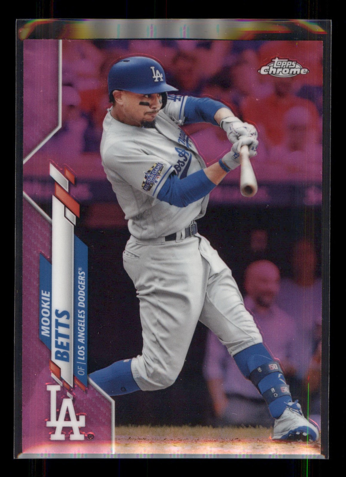 2020 Topps Chrome #100 Mookie Betts Pink Refractor