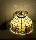 Vintage Tiffany Style Hanging Ceiling Light Stained Glass ( Glass Reflections )