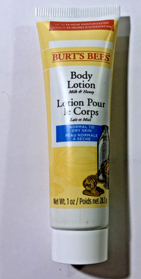 Burt's Bees Body Lotion with Milk & Honey 1 oz Normal to Dry Skin New and Sealed