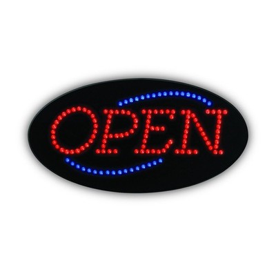 Cosco LED OPEN Sign 10 1/2: x 20 1/8'' Red and Blue Graphics 098099