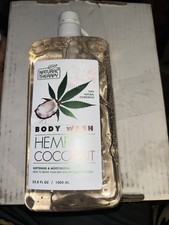 2 Pack Natural Therapy Hemp Coconut Body Wash 33.8oz Hydrating Soft Skin