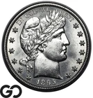 1895-S Barber Half Dollar, Blast White Gem BU++, RARE This Nice Key Date!