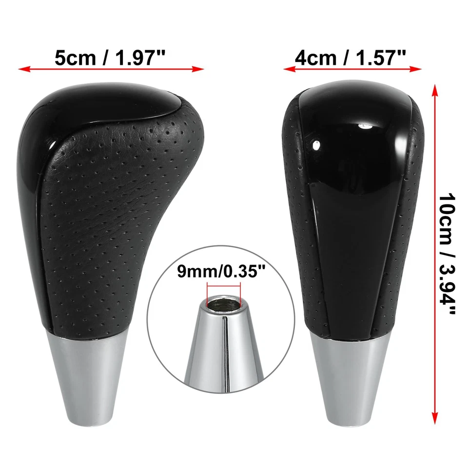 M8x1.25 Car Gear Shift Knob for Toyota for Lexus Black Faux Leather w/ Hole - Image 3 of 4