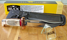 SUPERB JOE HOUSER CUSTOM BUCK KNIFE 119 SPECIAL 420HC BLADE MOOSE HORN HANDLE