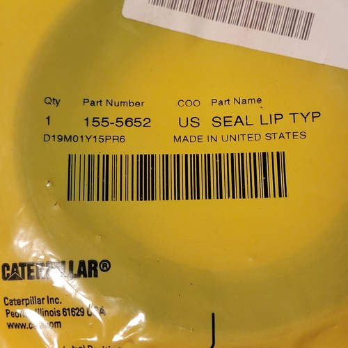 Genuine Caterpillar 155-5652 Seal Lip Typ CAT 1555652 OEM New Factory Sealed - Picture 3 of 4