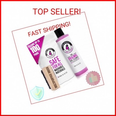 Pink Miracle Shoe Cleaner Kit with Bottle and Brush For Fabric Cleaner For Leath