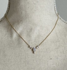    Nadri Gold-Tone Necklace with Clear Crystals  Elegant Bridal Wedding Jewelry