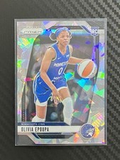 2024-25 Panini Prizm WNBA Olivia Epoupa #95 RC Cracked Ice Minnesota