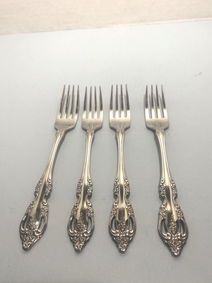 ONEIDA Community Stainless Steel BRAHMS Flatware Set of 4 Dinner Forks, GC