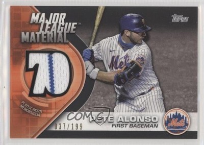 2021 Topps Major League Materials Black 37/199 Pete Alonso #MLM-PA 11tc
