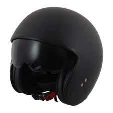 Stealth Jethelm Motorradhelm Roller Moped Vespa Lambretta matt schwarz