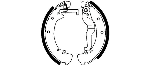 Bremsbackensatz Bremsbacken Hinten FüR VW Transporter IV Bus 70XB 70XC 7DB-image