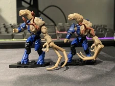 2x Covenant Elite Flood Combat Form MEGA Construx Halo 2 Mini Action Figure Lot
