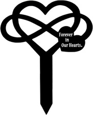 Grave Decorations for Cemetery Grave Marker Memorial Stakes, Waterproof Metal Ce