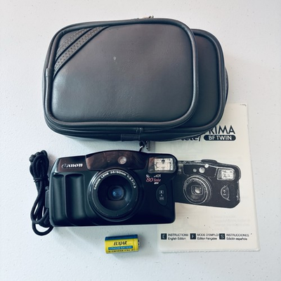 #ad Canon Sure Shot 80 Tele Date 35mm Film Camera Point amp; Shoot 38 80 mm f 3.7 $99.95