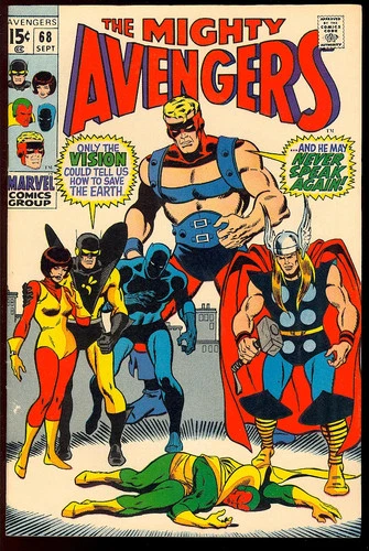 Avengers #68 Nice Silver Age Superhero Vintage Marvel Comic 1969 FN-