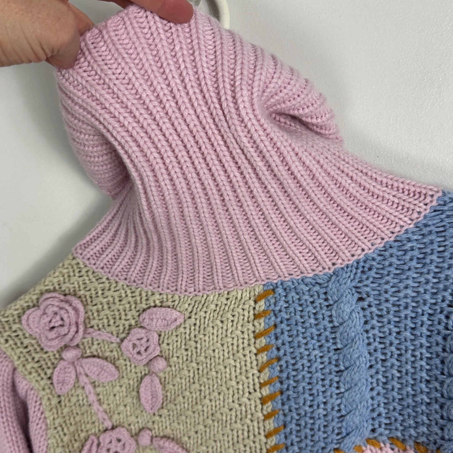 LoveShackFancy Patchwork Turtleneck Sweater Women… - image 12