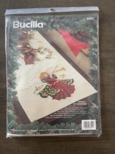Bucilla Cross Stitch Angels of Christmas Table Runner Kit 83321 1995 13.5 x 44"