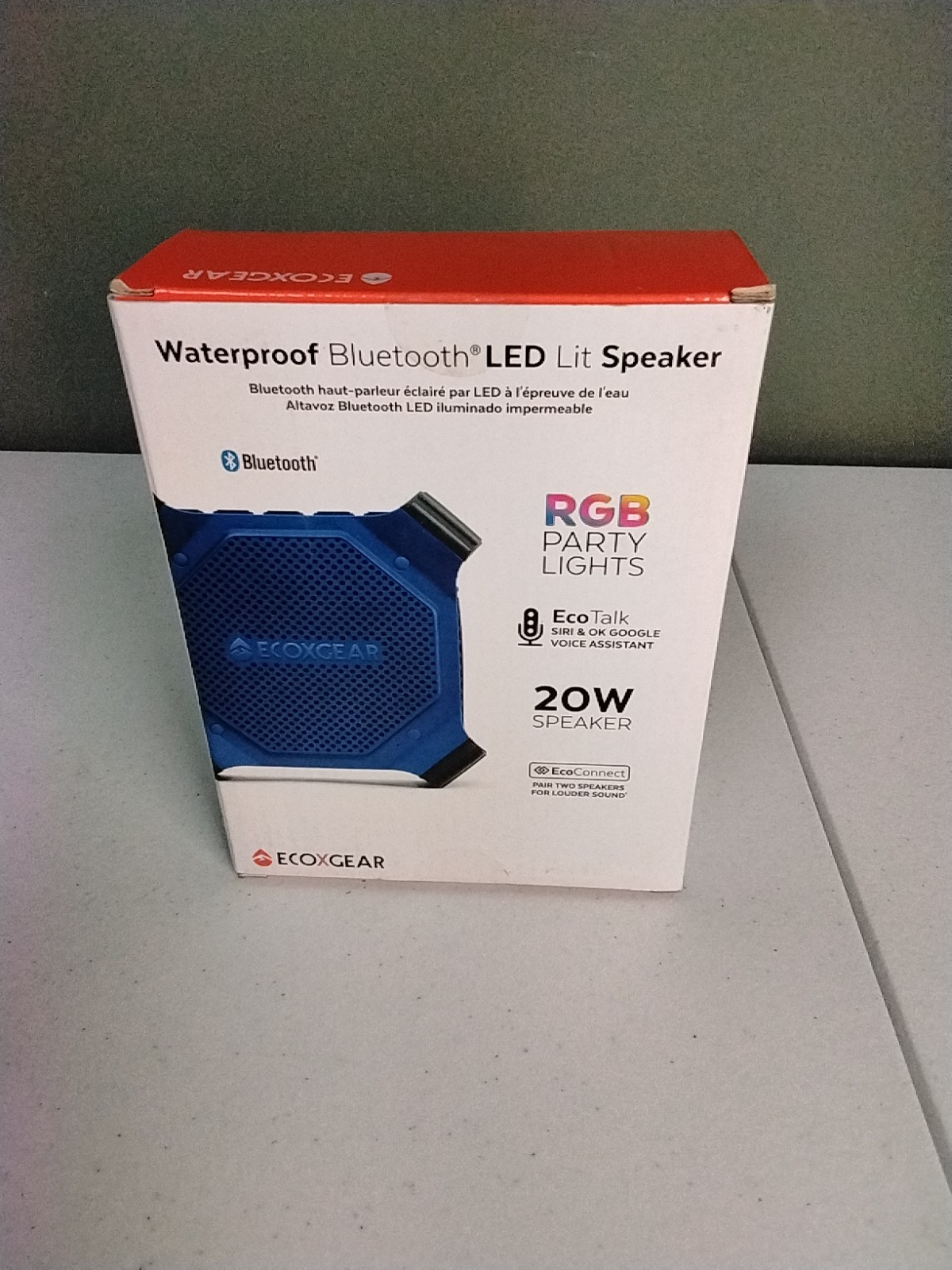 ECOXGEAR  Plus GDI-EXEGPL402 Rugged Waterproof Floating Portable Bluetooth BLUE