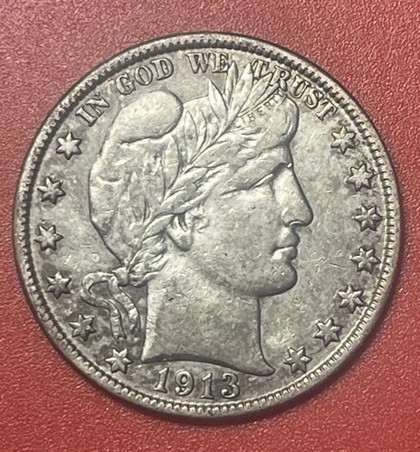 1913 S Barber Silver Half Dollar, XF.
