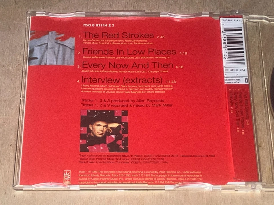 Garth Brooks – The Red Strokes 4-track CD single [CD2] incl. interview extracts - Image 2 of 2