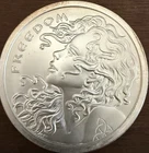 2016 2 OZ 99.9% Pure Silver UNC Freedom Girl Silver Shield Medallion