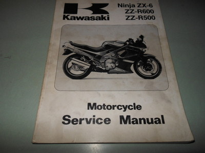 Kawasaki Factory Service Manual Ninja 1990 ZX-6 ZZ-R600 ZZ-R500