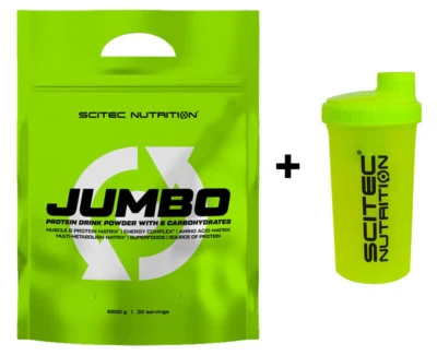 Scitec Nutrition Jumbo 6600 g - Weight Gainer Masseaufbau Kohlenhydrate + Shaker