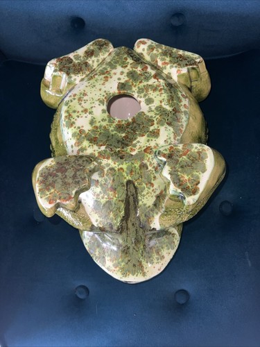 Vintage RARE Large Arnels Green Ceramic Outdoor Or Indoor Frog /Toads 14 In - Picture 10 of 12