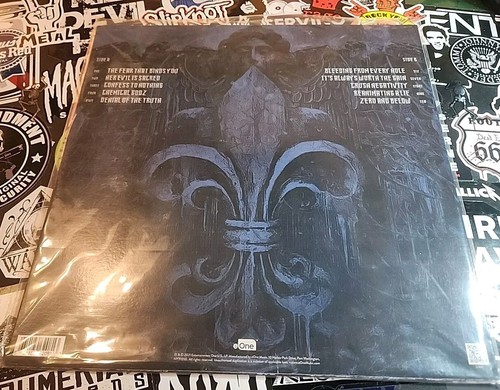 Zero And Below by CROWBAR Signed Autographed Sky Blue, Grey & White Vinyl LP - Picture 3 of 3