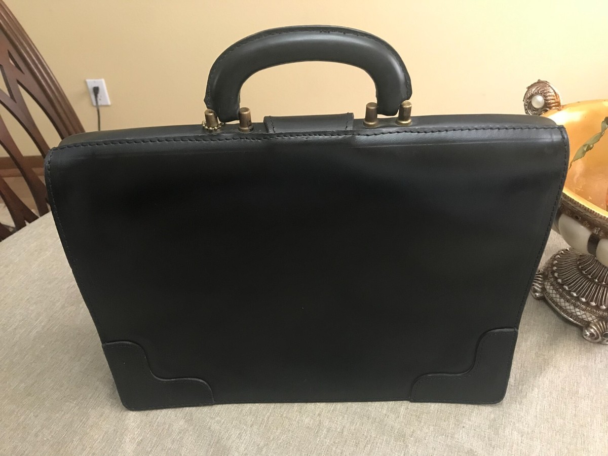 BROOKS BROTHERS Vintage Thick Bridle Leather Briefcase / Lawyer