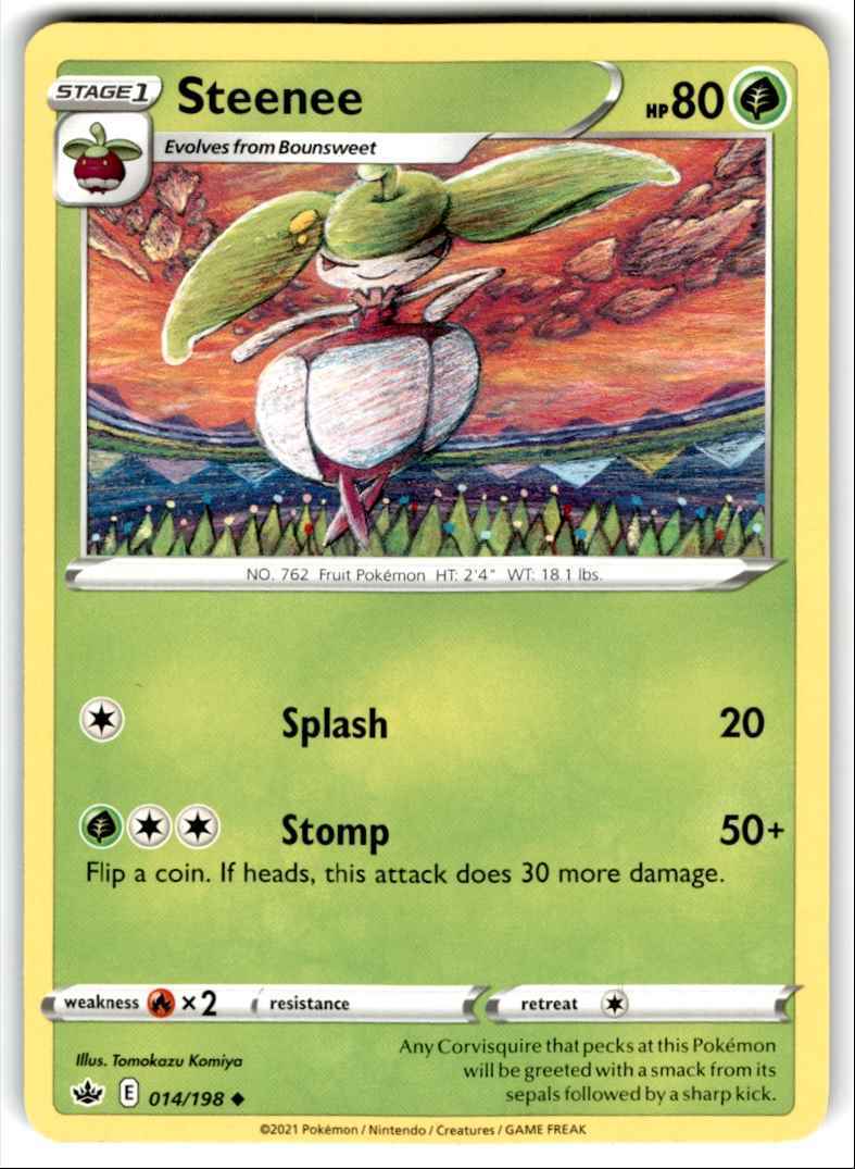 2021 Sword & Shield - Chilling Reign Steenee 3 Stage 1/Uncommon #14