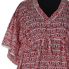 Print Cotton Block Printed Women Long Kaftan Sexy Beach Boho Dress Cover Ups