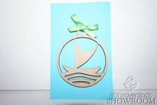 Laser Cut POLYNESIAN VOYAGING CANOE Wooden Ornament or Gift Tag Made in Hawaii