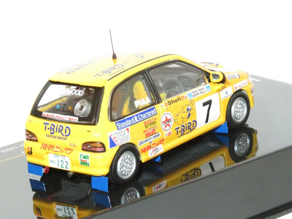 1/43 Subaru Vivio RX-R Sedan 4wd Trust Bank Safari Rally 1993 #7 P.Njiru - Image 3 of 4