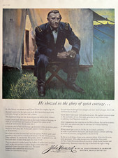 1956 John Hancock Mutual Life Insurance Co Boston Ulysses Grant VTG Print Ad