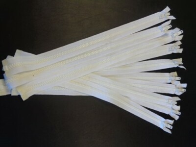 PASKAL NUMBER 10 WHITE ZIPPER 24'' SET OF (10) MARINE BOAT