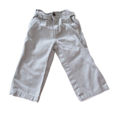 Cherokee Pull On Khaki Pants Toddler Boys Size 18M Tan Beige Elastic Bottoms