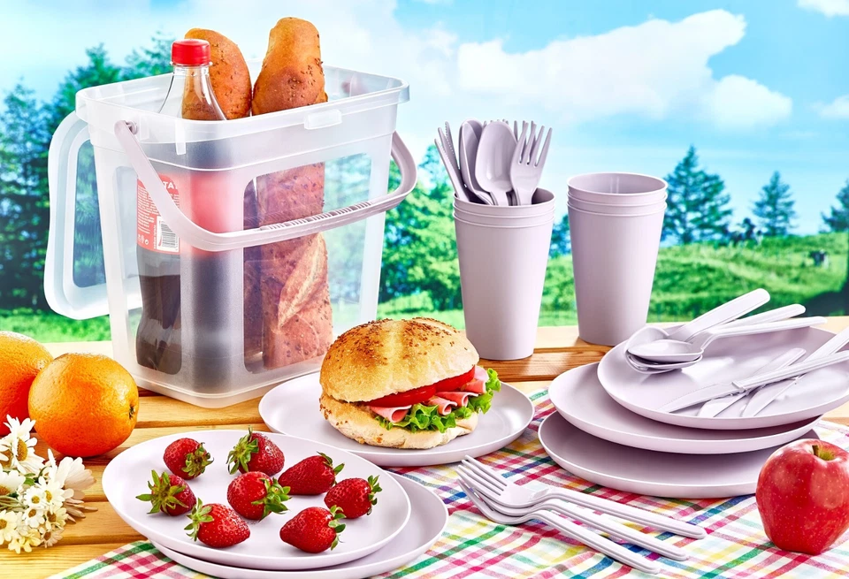 Picknick Geschirr Set, 6 Personen Essgeschirr - Bild 2 von 3