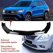Universal Adjustable Black Fit For VW Taos 2022-2024 Front Lip Spoiler Splitter