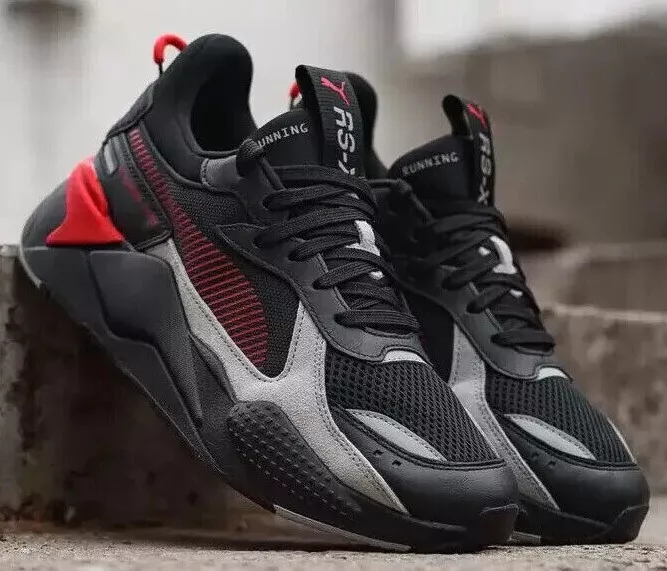 PUMA RS-X 369579-13 BLACK/RED MEN&#039;S RUNNING TRAINING SNEAKERS | eBay