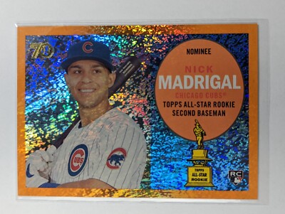 2021 Topps All-Star Rookie Cup #13 NICK MADRIGAL Orange Holofractor #D 21/25 RC
