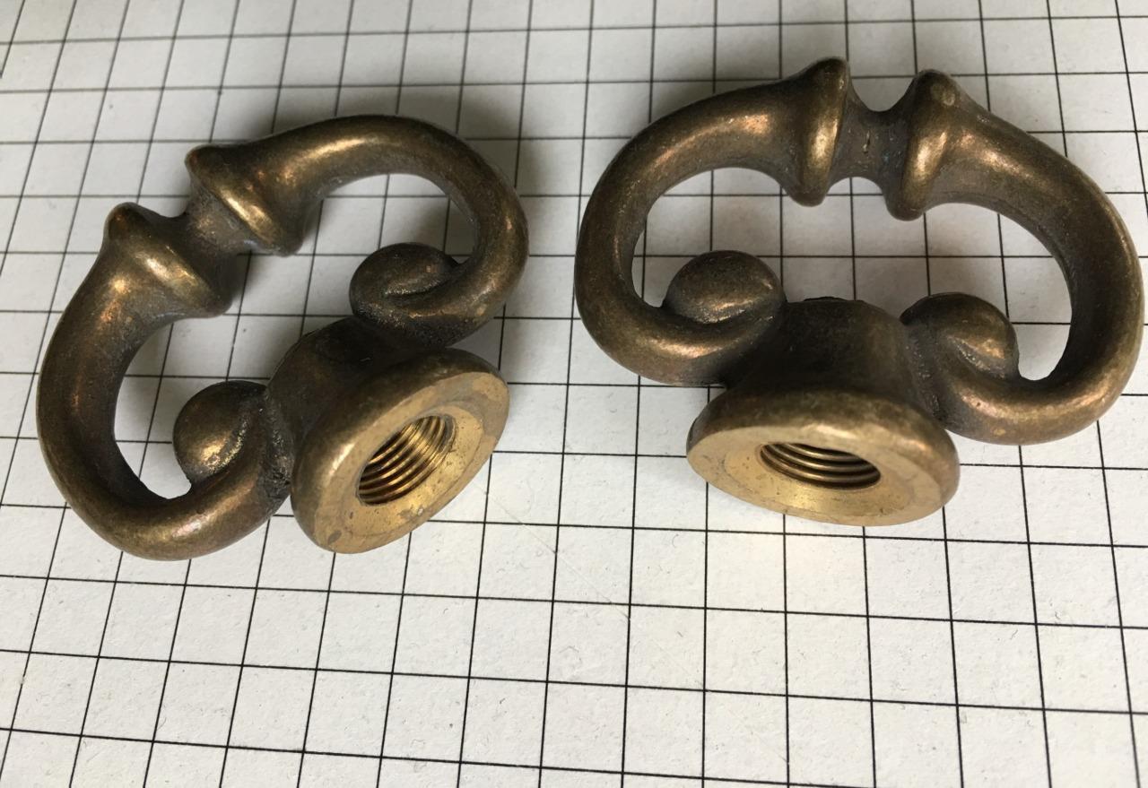 Solid Brass Chandelier Hook Loop Lamp Part 3/8 thread eBay