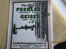 1918 Emerson Brantingham Peerless Steam Engine Geiser Saw Mills Catalog