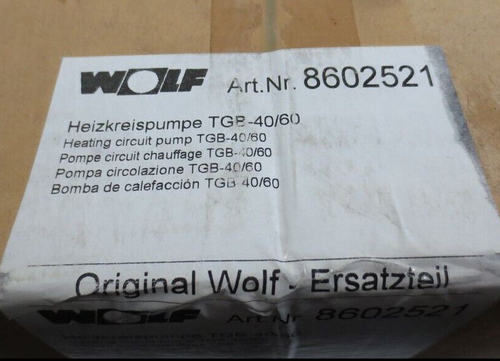 circulateur de chauffage wolf TGB-40/60 NEUF - Afbeelding 2 van 2
