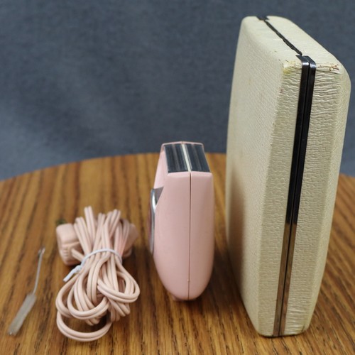 Vintage Lady Sunbeam Elektrorasierer LS-6 pink integriertes leichtes & hartes Reiseetui - Bild 23 von 23