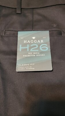 haggar h26 men's stretch classic fit dress pants Haggar Premium Comfort Dress Pants in Blue main image 1