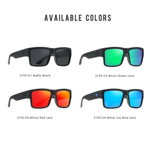 Spy Cyrus Polarized Sunglasses Men Square Unisex Optic Lens Mirrored Outdoor New - 第 1/20 張圖片